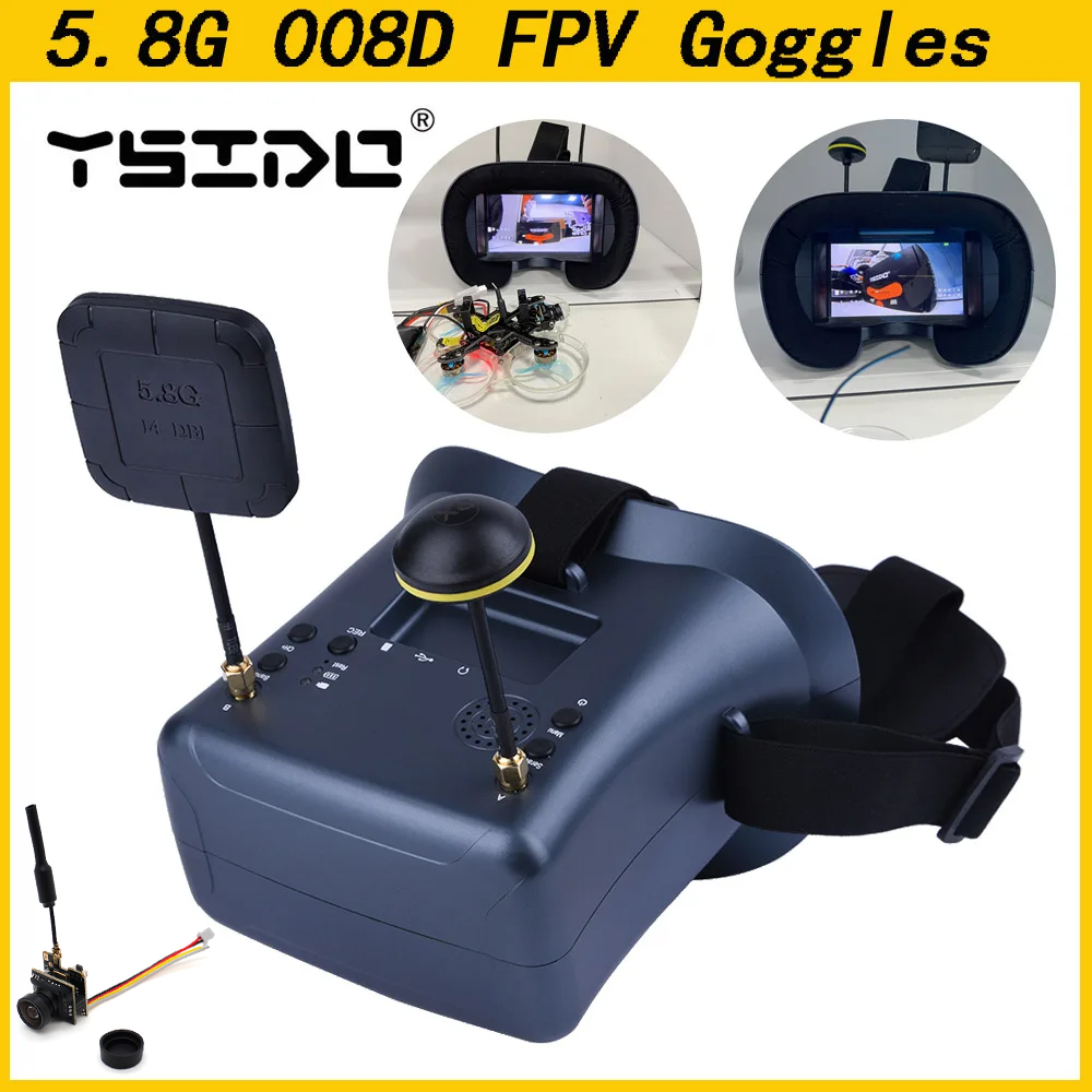 008D 5.8G 40CH 4.3 pouces 800* - Skyzone Cobra X V2 Fpv Goggles avis et prix